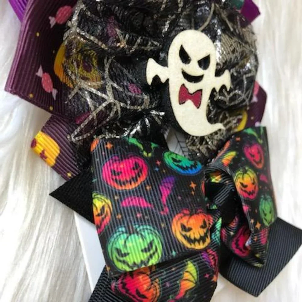Set of 4 Halloween Hairbows